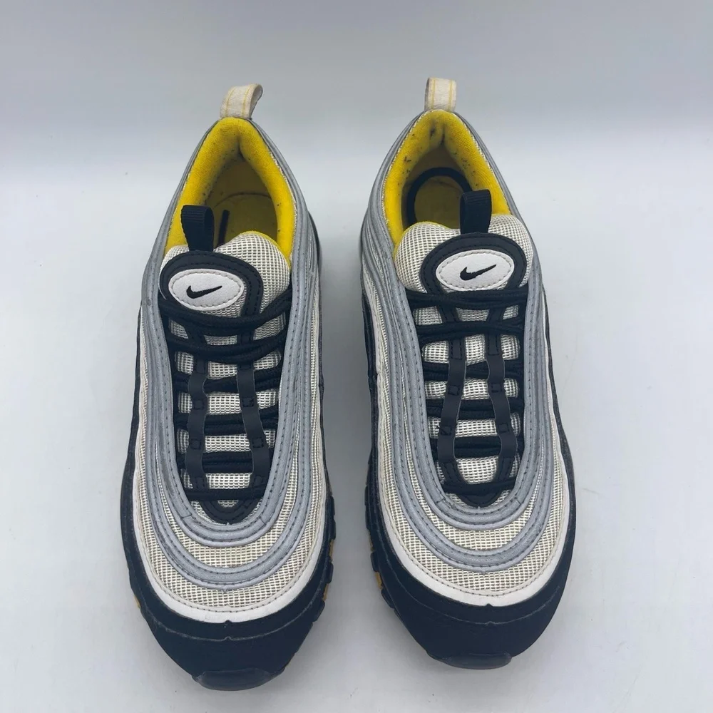 Nike Air Max 97 GS 921522-005 Youth Size 4.5Y Running Shoes Black Yellow Sneaker